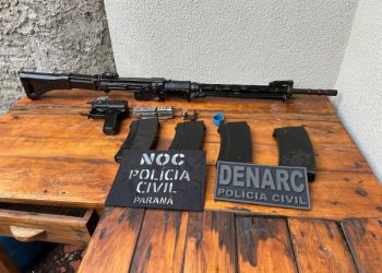 PCPR prende três pessoas e apreende fuzil durante operação contra o tráfico em Cascavel