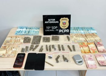 PCPR prende três pessoas em flagrante por tráfico e apreende entorpecentes em Cascavel