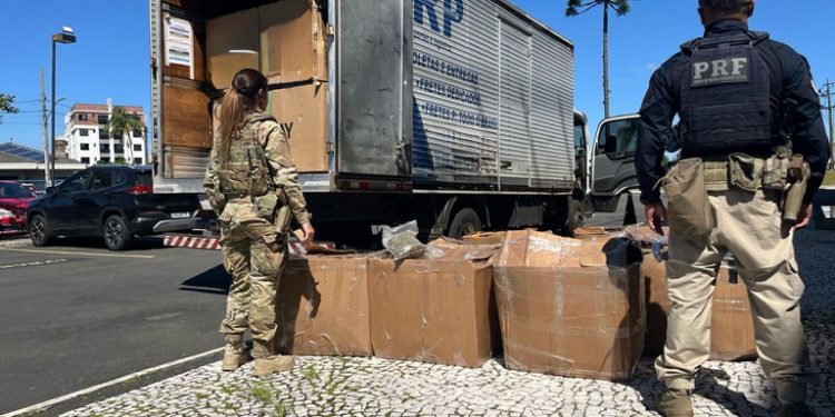 PRF e FICCO/PR apreendem quase 300 kg de skunk no Paraná