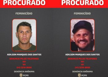 Delegacia da Mulher divulga foto de homem foragido por feminicídio em Curitiba