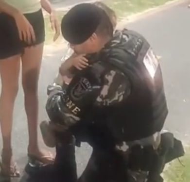 Policiais da RONE salvam bebê engasgado durante patrulhamento no litoral do Paraná