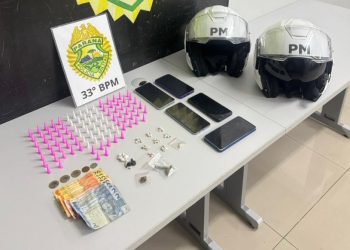 Pelotão Motos prende três por tráfico de drogas em bar no centro de Curitiba