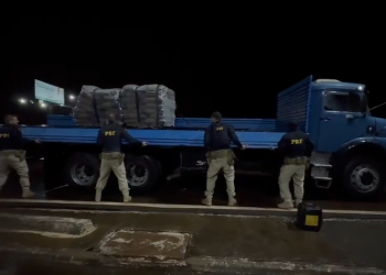 PRF apreende mais de uma tonelada de maconha escondida em compartimento oculto de caminhão na BR-277