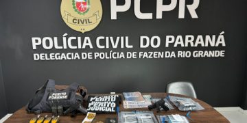 PCPR apreende simulacros de armas de fogo e falsos distintivos em Fazenda Rio Grande