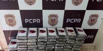 PCPR prende homem em flagrante e apreende 81 quilos de cocaína em São Miguel do Iguaçu