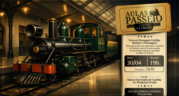 Aula-passeio gratuita celebra o Dia do Ferroviário no Shopping Estação