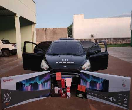 PMPR apreende medicamentos e produtos contrabandeados em Perobal