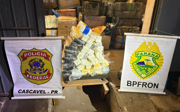PMPR apreende 43 quilos de cocaína durante ação integrada em Cascavel
