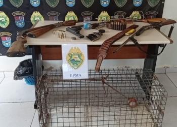 PMPR apreende armas de fogo e prende homem após denúncia de caça ilegal em Ponta Grossa