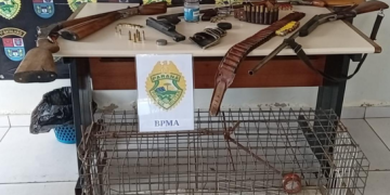 PMPR apreende armas de fogo e prende homem após denúncia de caça ilegal em Ponta Grossa