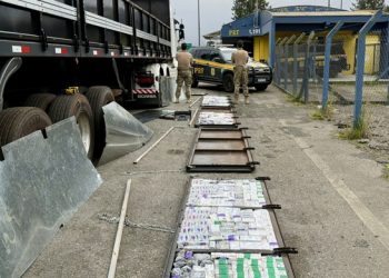 PRF apreende emagracedores e anabolizantes escondidos em carreta no Paraná