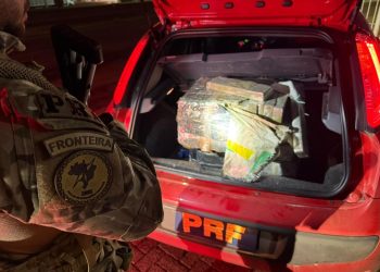 Casal de Curitiba é preso pela PRF transportando 121 kg de maconha na BR-277
