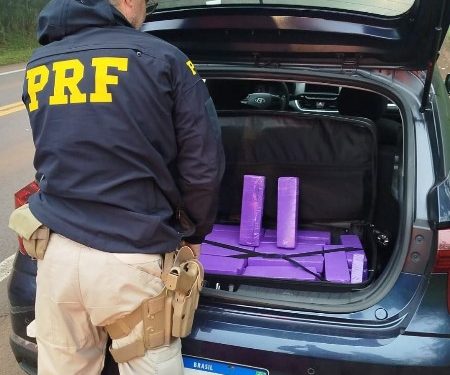 PRF apreende 130 quilos de maconha na BR-277