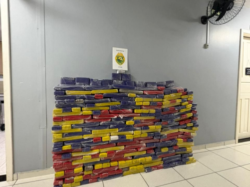 Polícia Militar apreende mais de 380 quilos de maconha após abordagem na BR-277