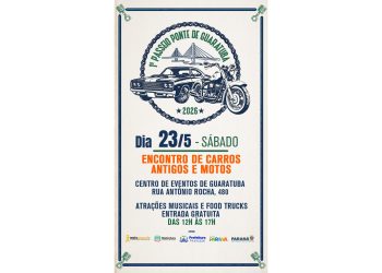 Ponte de Guaratuba vai receber desfile de motos e carros antigos no próximo sábado