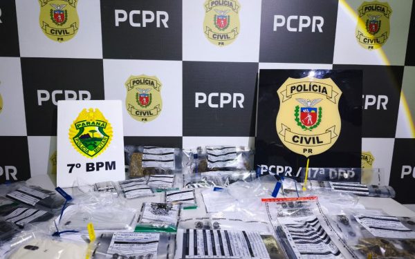 PCPR, PMPR e Força Nacional prendem quatro pessoas por tráfico de drogas em Mariluz