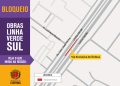 Trecho da canaleta de ônibus na Linha Verde Sul terá bloqueio para obra de drenagem