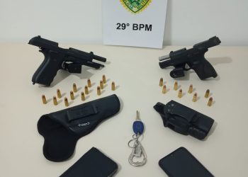 Briga em distribuidora termina com três presos e duas armas apreendidas em Piraquara