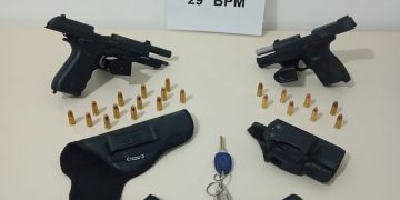 Briga em distribuidora termina com três presos e duas armas apreendidas em Piraquara