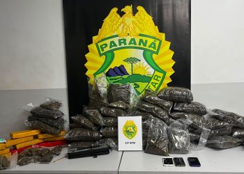ROTAM apreende maconha e prende casal no Fazendinha