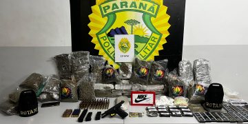 ROTAM apreende arma, drogas sintéticas, cocaína e mais de 24 quilos de maconha em Curitiba
