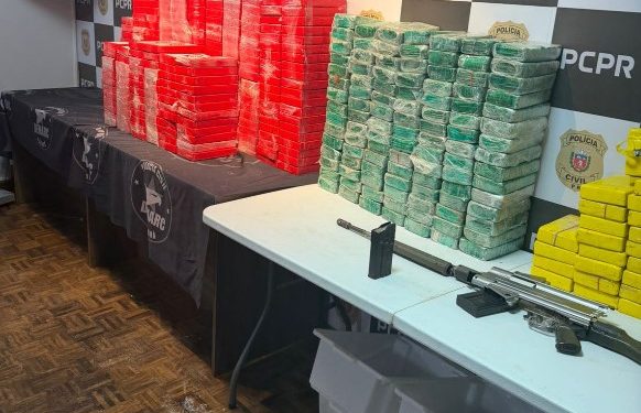 Polícia Civil intercepta carga de drogas e arsenal avaliados em R$ 22 milhões em Campo Largo