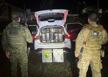 Ação integrada apreende mais de uma tonelada de maconha em veículo furtado no Oeste do Paraná