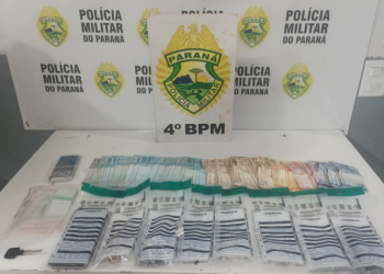Polícia Militar desarticula delivery de drogas e apreende R$ 10 mil em Maringá