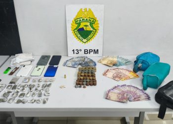 Policiais militares apreendem drogas e detém casal no Parolin
