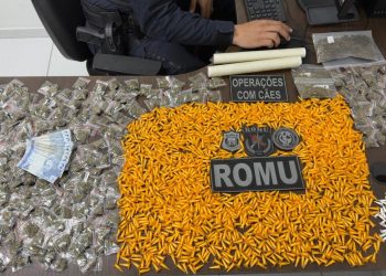 ROMU apreende mais de 1.600 pinos de cocaína e prende traficante em São José dos Pinhais