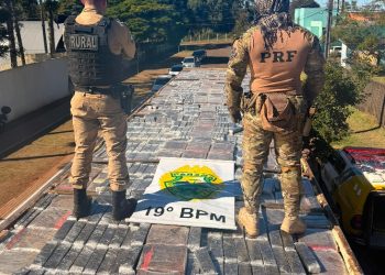PRF e PM apreendem 2,6 toneladas de maconha escondidas em caminhão
