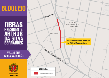 Trecho da Avenida Arthur Bernardes será totalmente bloqueado neste fim de semana para obras