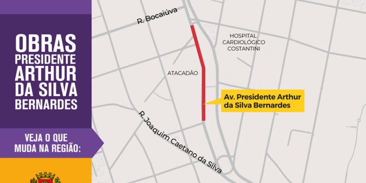 Trecho da Avenida Arthur Bernardes será totalmente bloqueado neste fim de semana para obras