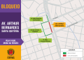 Avenida Arthur Bernardes terá trecho com bloqueio total para pavimentação em concreto