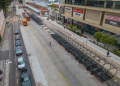 Montagem de estação-tubo na Praça Eufrásio Correia é temporariamente interrompida