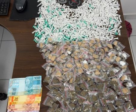 ROMU prende mulher com quase 2.300 porções de drogas e captura homem procurado por homicídio em São José dos Pinhais