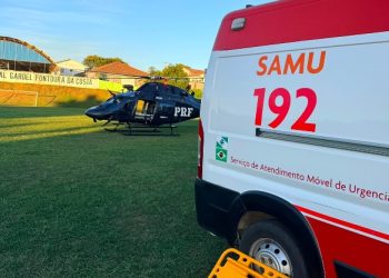 PRF realiza resgate aeromédico de mulher vítima de tentativa de feminicídio em Itaperuçu