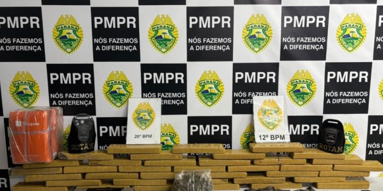PM apreende 39 kg de maconha e prende homem durante ação conjunta em Curitiba