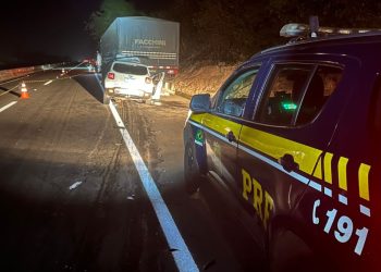 Mulher morre e homem fica gravemente ferido em colisão traseira na BR-369