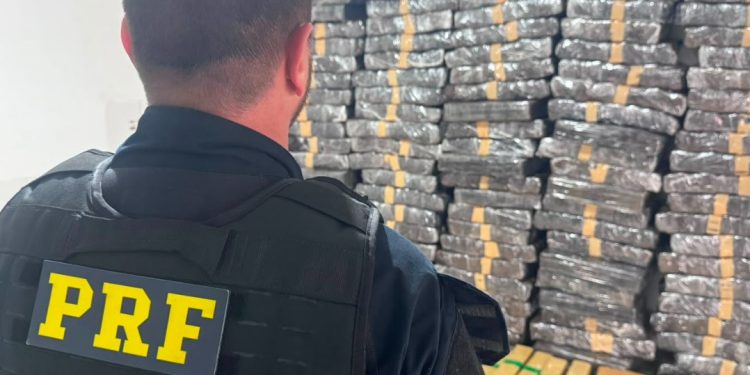 PRF apreende mais de 1,5 tonelada de maconha em caminhonete furtada