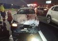 Motorista com sinais de embriaguez fica ferido após colisão traseira na BR-277, em Curitiba