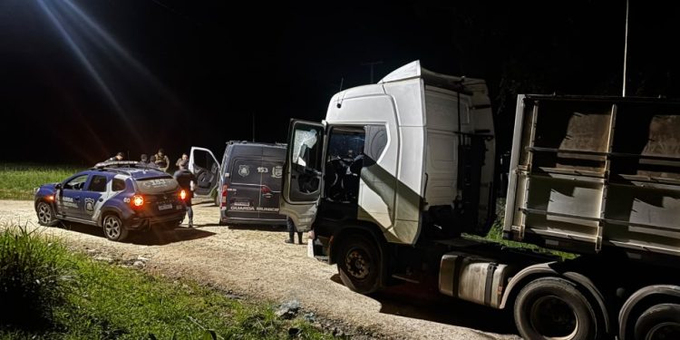 Guarda Municipal apreende 2,5 toneladas de maconha em carreta na zona rural de Araucária