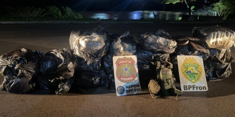 Forças de segurança apreendem mais de 300 quilos de maconha em Foz do Iguaçu