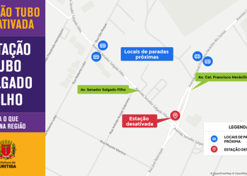 Tubo do Uberaba será desativado para instalação da segunda estação Prisma Solar de Curitiba