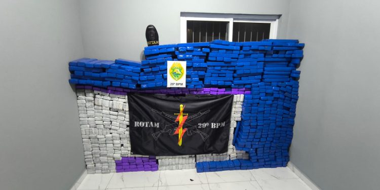 ROTAM apreende quase 1 tonelada de maconha em carreta na BR-116