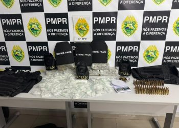 ROTAM apreende drogas, munições e materiais balísticos no Campo Comprido