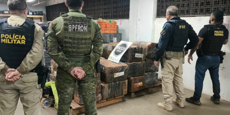 Ação conjunta apreende mais de 1 tonelada de maconha escondida em caminhão