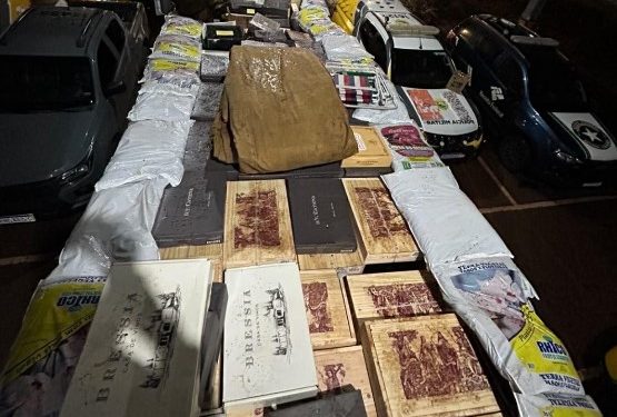 Polícia Militar e Receita Federal apreendem vinhos e medicamentos avaliados em R$ 750 mil