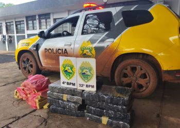 Polícia Militar apreende 130 quilos de maconha após acompanhamento tático