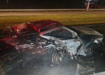 Colisão traseira deixa uma vítima fatal na BR-116; motorista fugiu, mas acabou preso pela PRF
